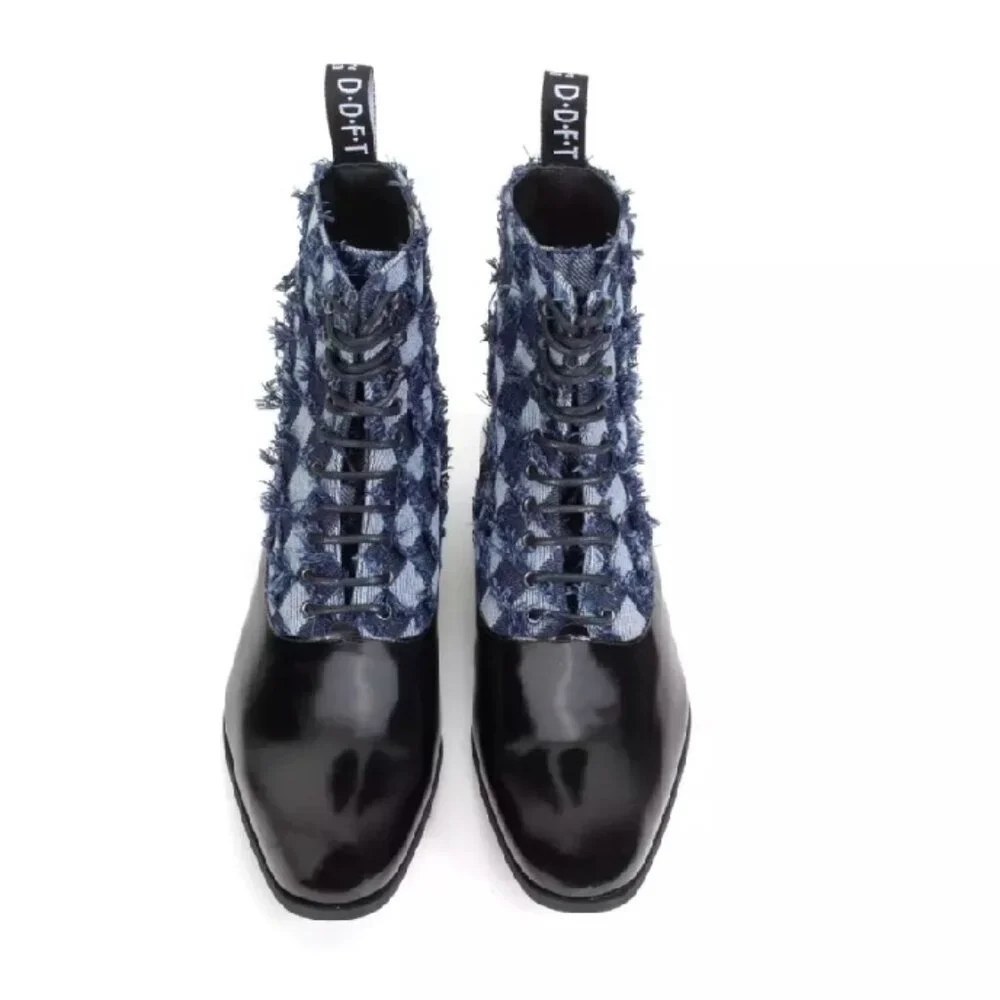 NIB - John Fluevog Executor Castellano Boots – Denim | Men’s Size 11 - Picture 3 of 16